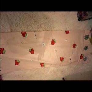 Strawberry Themed curtains, 4 panels.